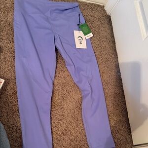 Purple ZYIA Athletic Leggings crop with pockets